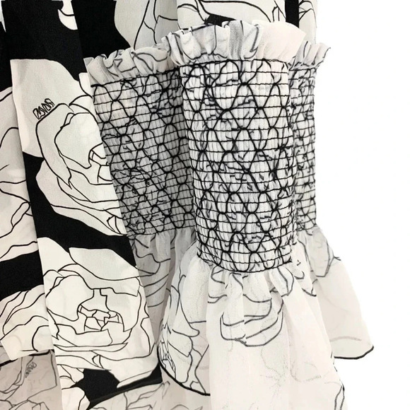 DYVNA Silk Chacha Ruffle Floral Belted Dress Size 4 NWT - Picture 11 of 12